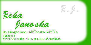 reka janoska business card